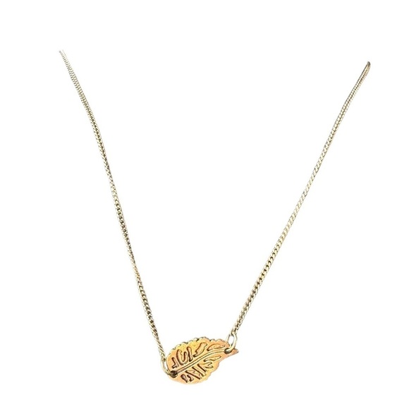 Gold /Chrome Leaf Necklace (Like New - Great Condition) ⚜️🍁🍂 - Picture 1 of 4
